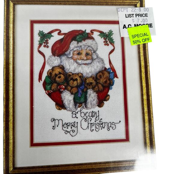 Lot of 4 Christmas Counted Cross Stitch Kits Santa Snowman Oranament New - Picture 10 of 15
